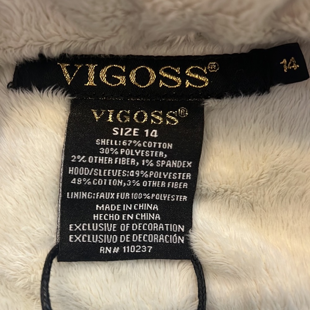 Vigoss Jean/Sweatshirt Patched Hooded Jacket - Picture 8 of 8